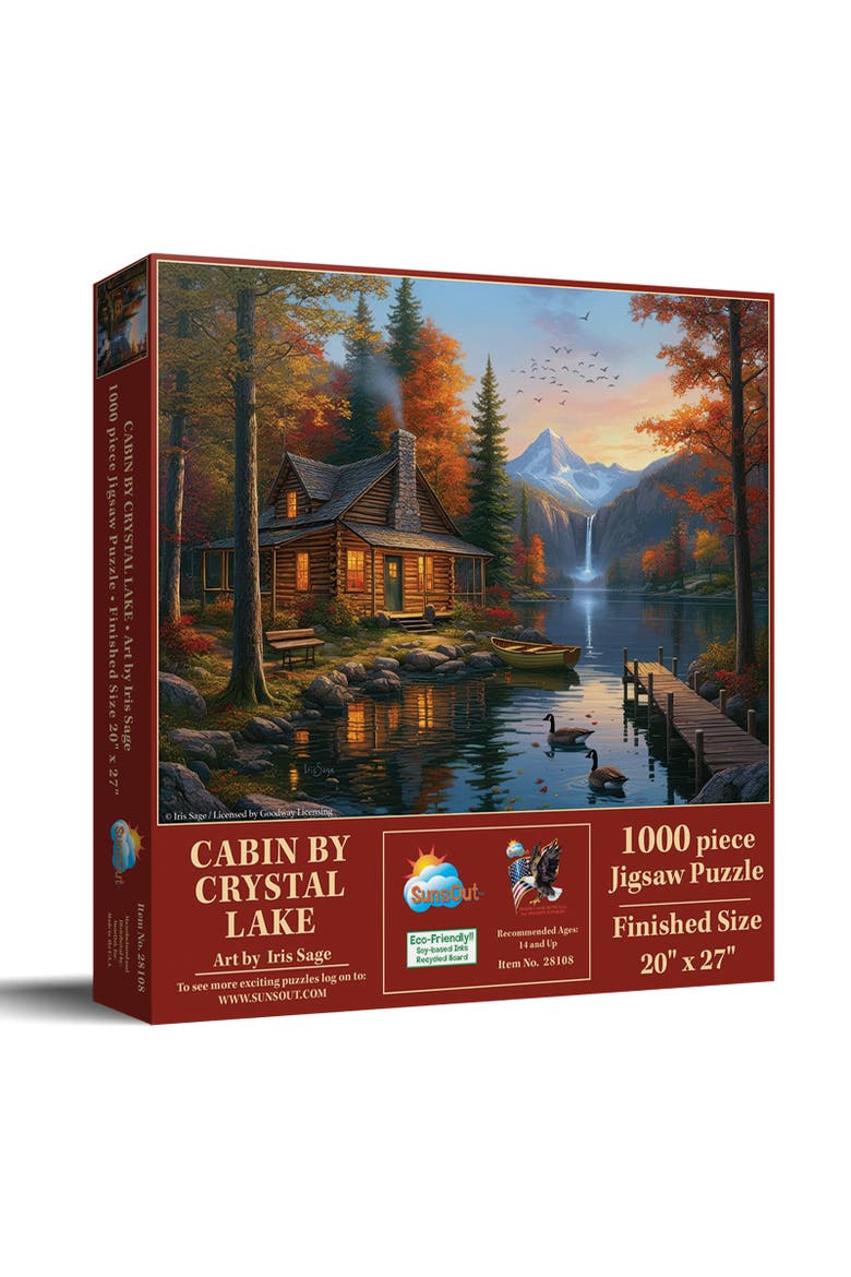 Cabin by Crystal Lake 1000 piece Jigsaw Puzzle for Adults, Main, color, Multicolor
