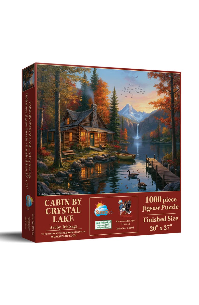 Sunsout Cabin by Crystal Lake 1000 piece Jigsaw Puzzle for Adults, Main, color, Multicolor