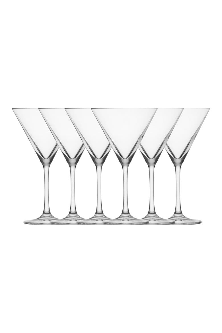 Schott Zwiesel Bar Special Set of 6 Martini Glasses, Main, color, CLEAR