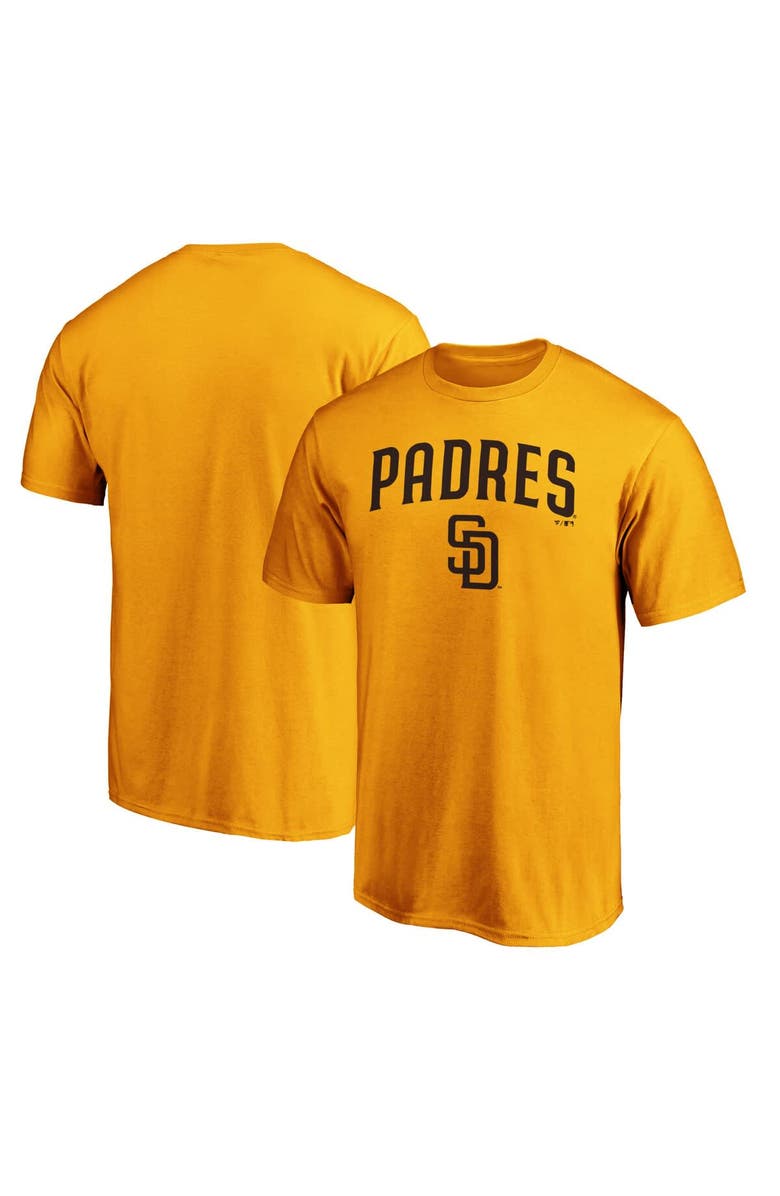 FANATICS Men's Fanatics Gold San Diego Padres Team Logo Lockup T-Shirt, Alternate, color, 