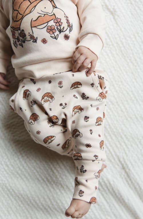L'ovedbaby Organic Cotton Fleece Graphic Sweatshirt & Joggers Set In Neutral