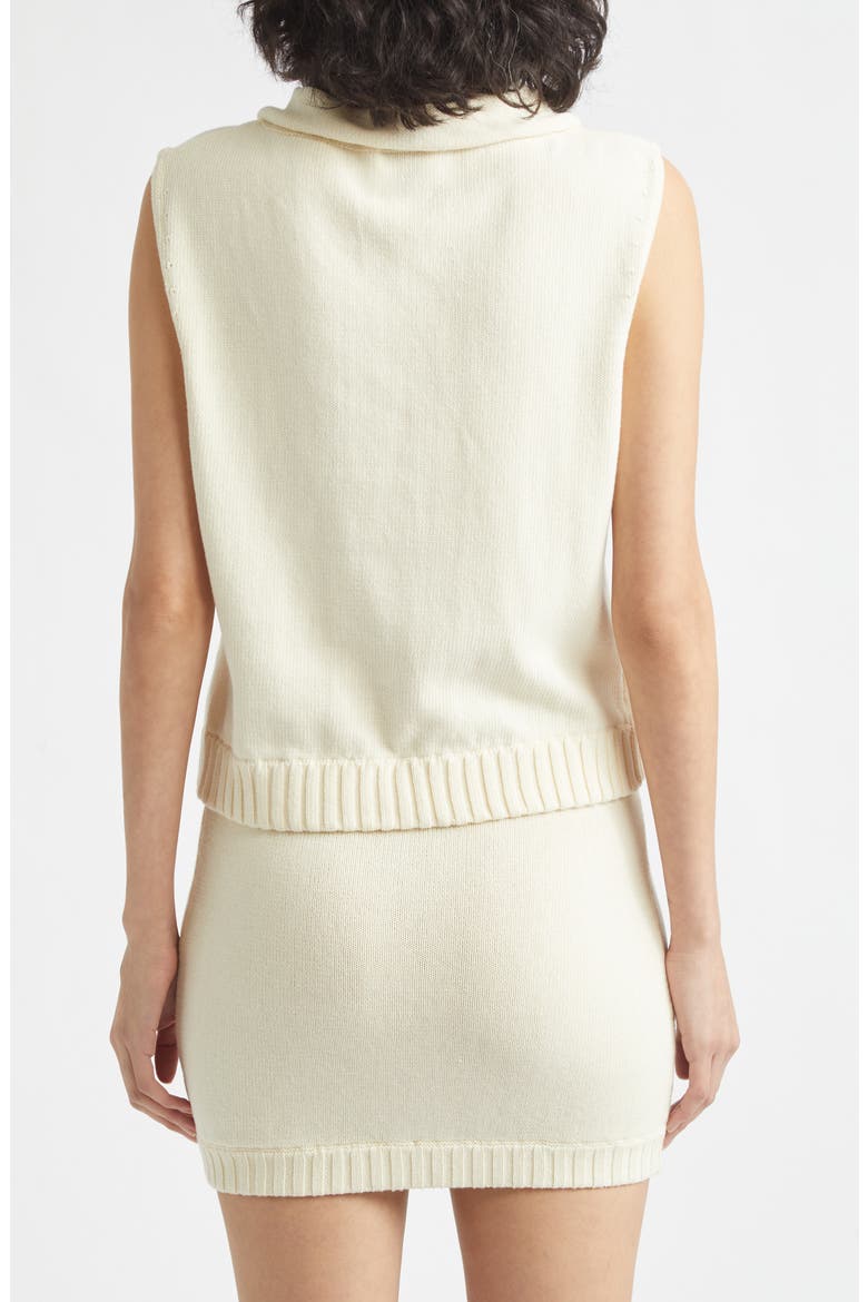 Teo Cotton Sleeveless Top, Alternate, color, IVORY