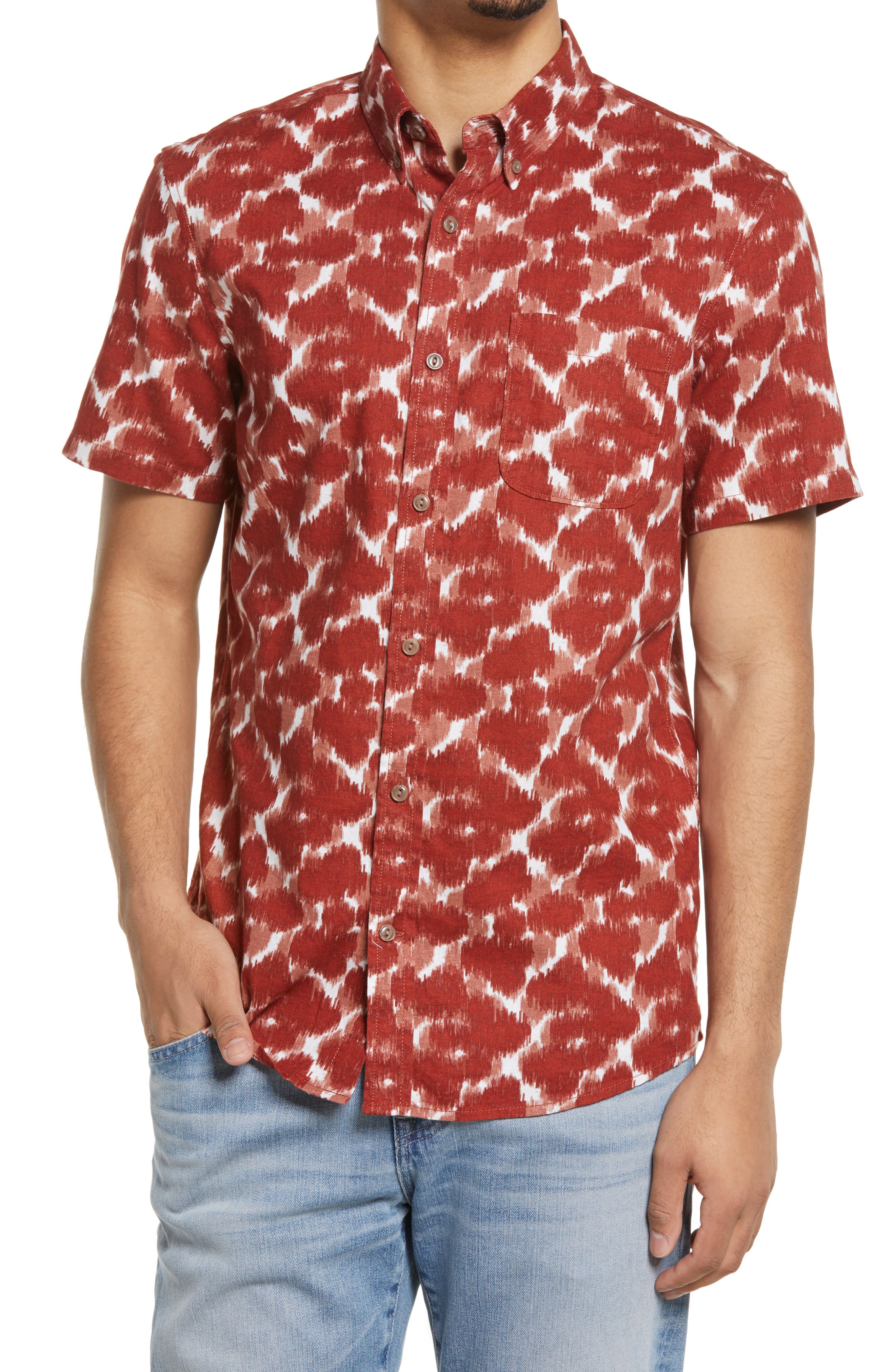 Treasure & Bond Short Sleeve Button-Down Shirt (Men) | Nordstrom