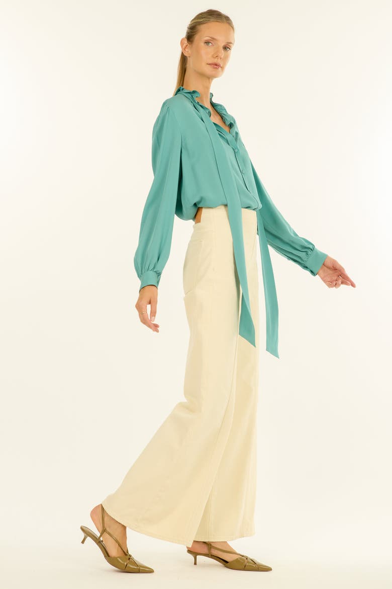 Maribelle Blouse, Alternate, color, Cyan Green