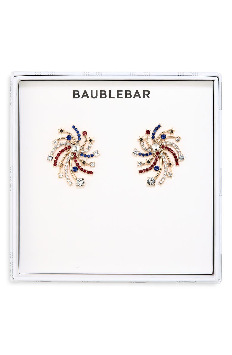 BaubleBar Cue the Fireworks Statement Stud Earrings, Main, color, Red Multi