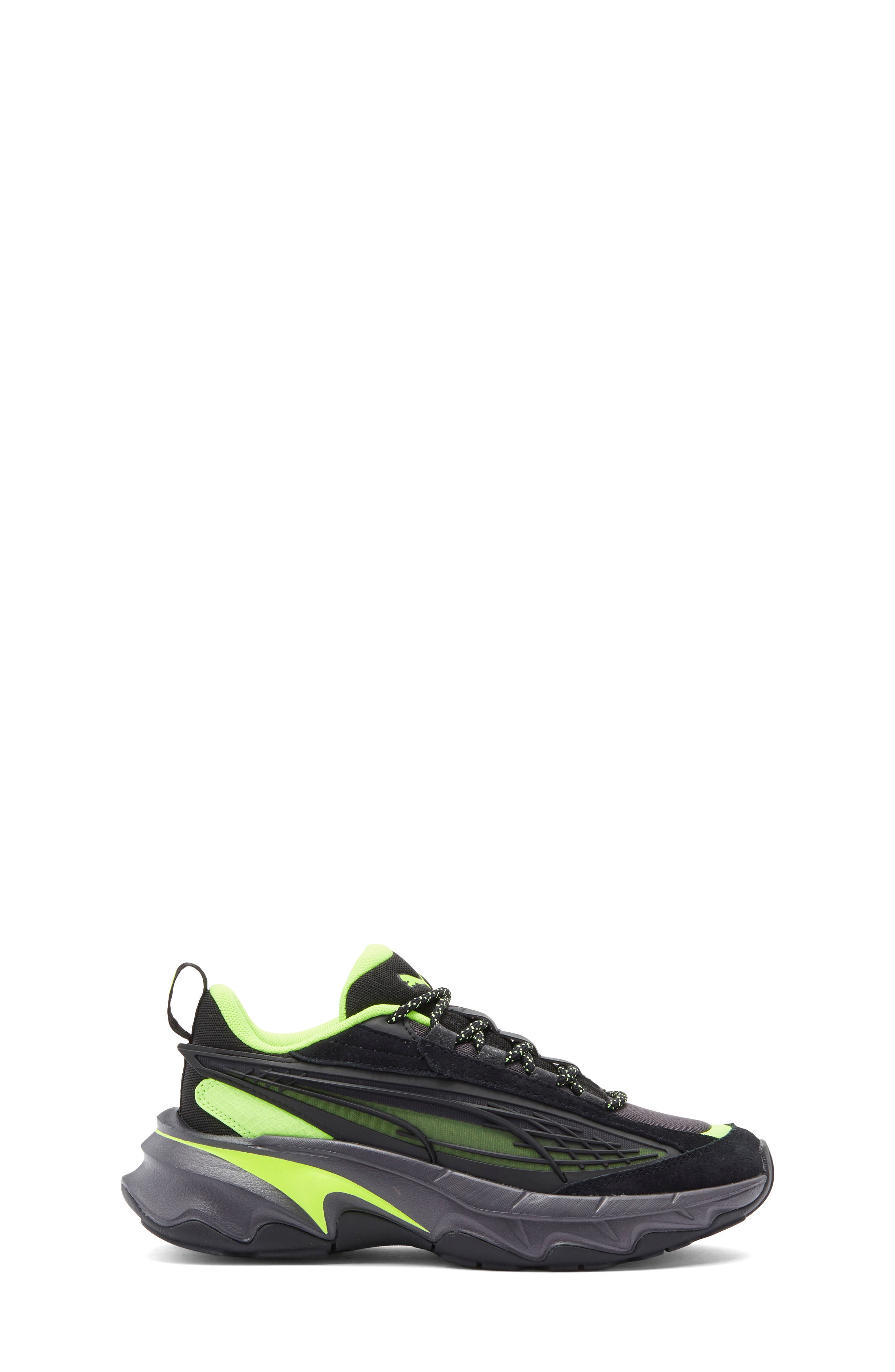 PUMA Kids' Carbon Particle Sneaker, Alternate, color, Puma Black/ Pro Green/ Coal