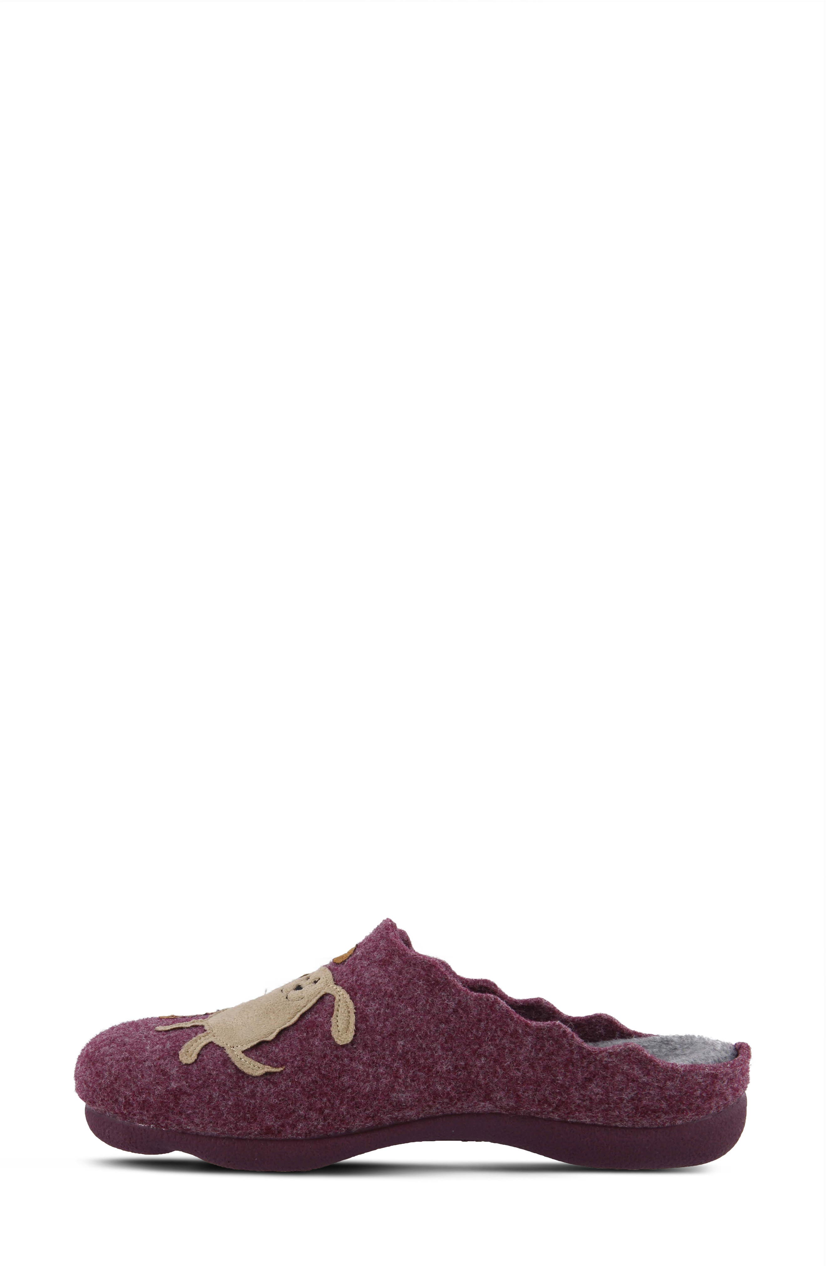 Petlove Scuff Slippers, Alternate, color, BORDEAUX MULTI