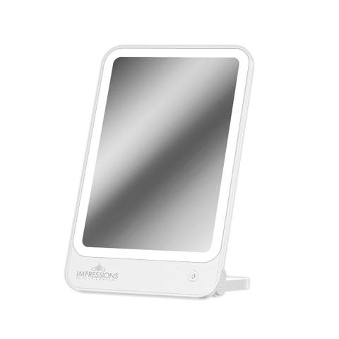 Chic Tri-Tone Led Makeup Mirror With Stand