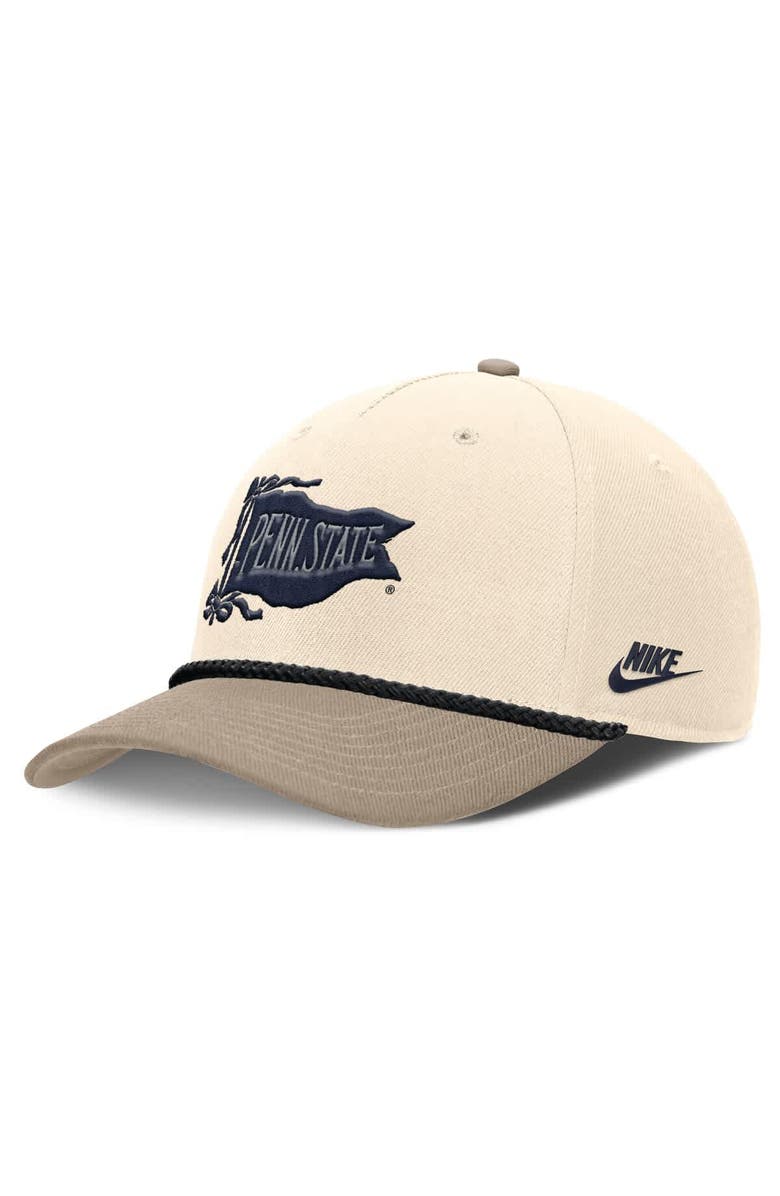 Nike Men's Nike Natural Penn State Nittany Lions Rise Legacy Throwback Logo Adjustable Hat, Main, color, Natural