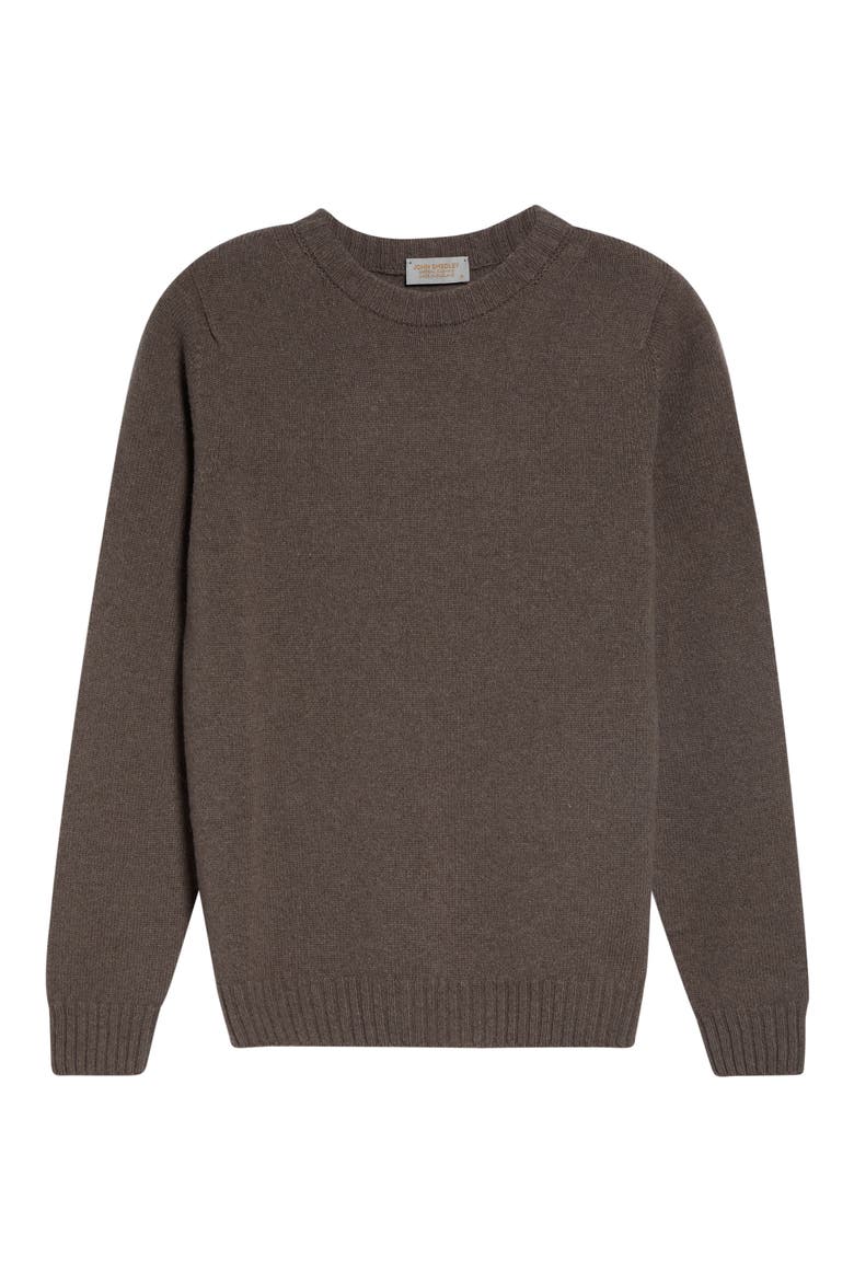Norfolk Sea Island Cotton Crewneck Sweater, Alternate, color, TOAST