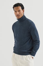Brunello Cucinelli Mouliné cashmere turtleneck sweater