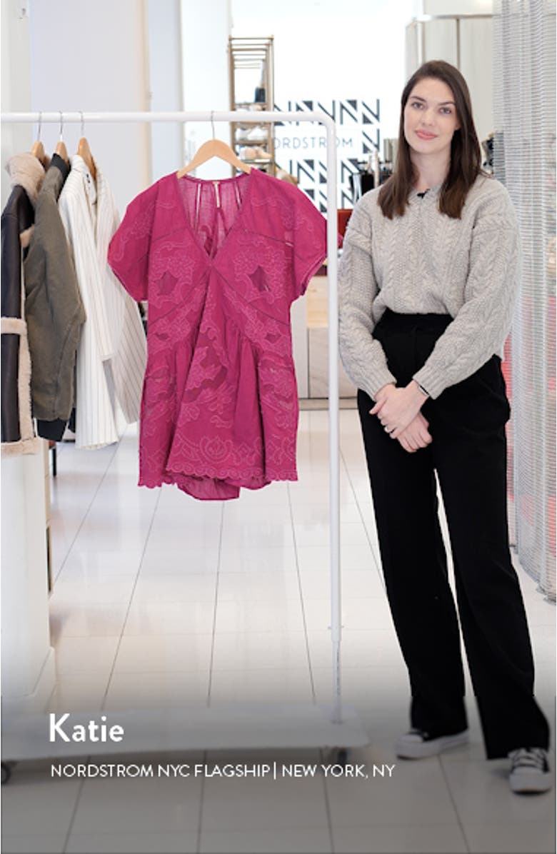 Serenity Embroidered Cotton Minidress, sales video thumbnail