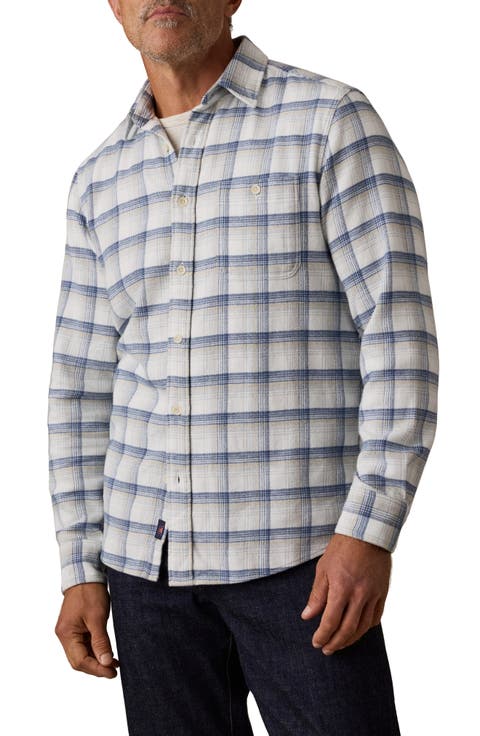 Plaid Super Brushed Stretch Flannel Button-Up Shirt