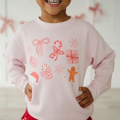 Sweet Wink Christmas Fun Sweatshirt In Pink