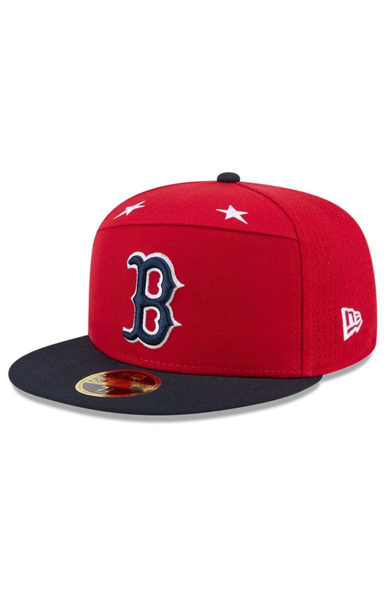 New Era Men's New Era Red/Navy Boston Red Sox 2025 MLB All-Star Game Side Patch 59FIFTY Fitted Hat, Alternate, color, Red