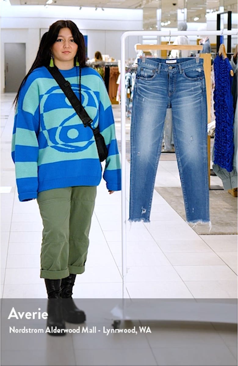 Diana High Waist Distressed Raw Hem Skinny Jeans, sales video thumbnail