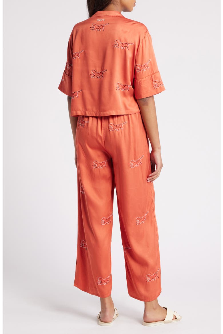 Embroidered Lounge Set, Alternate, color, CORAL