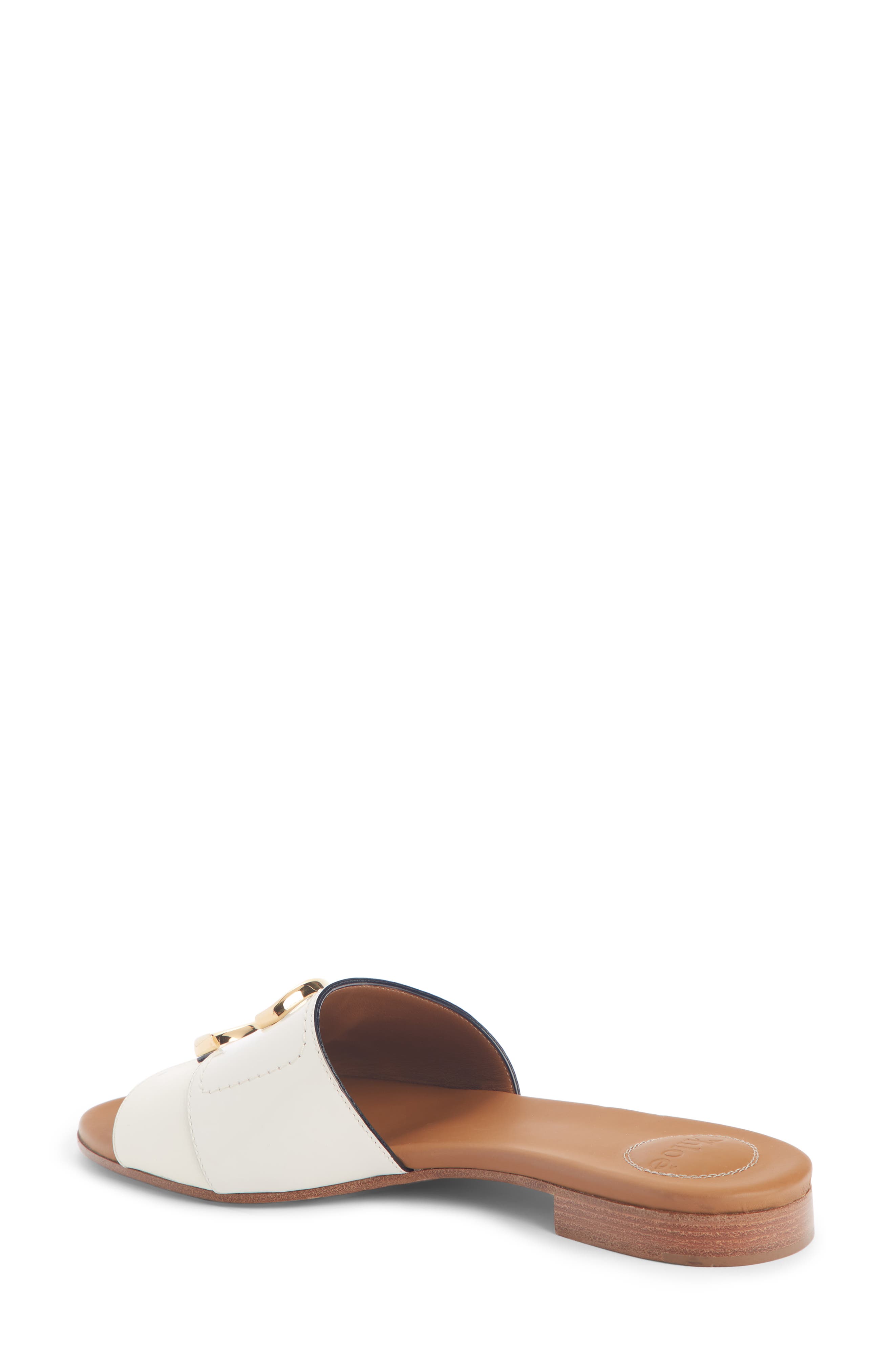 Chloé C Logo Slide Sandal, Alternate, color, 