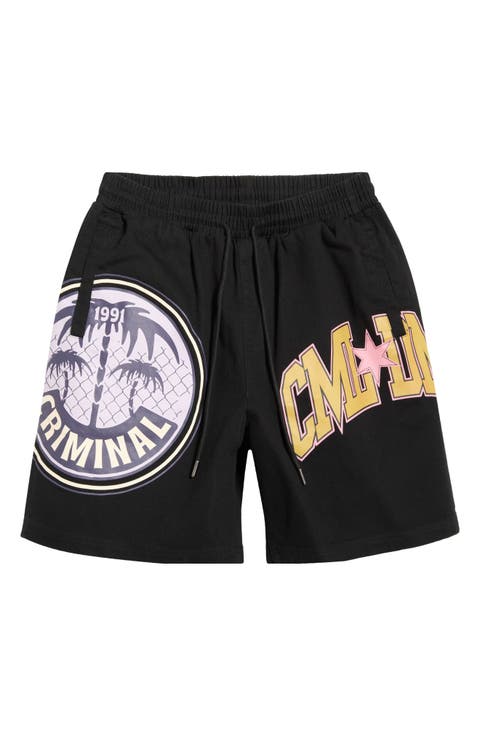 Varsity Cotton Twill Shorts