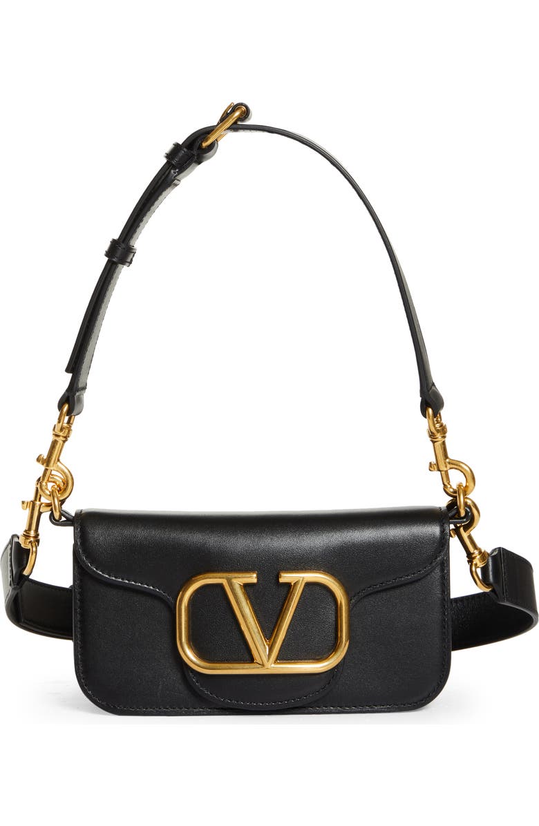Valentino Garavani Mini Locò Leather Shoulder Bag, Main, color,