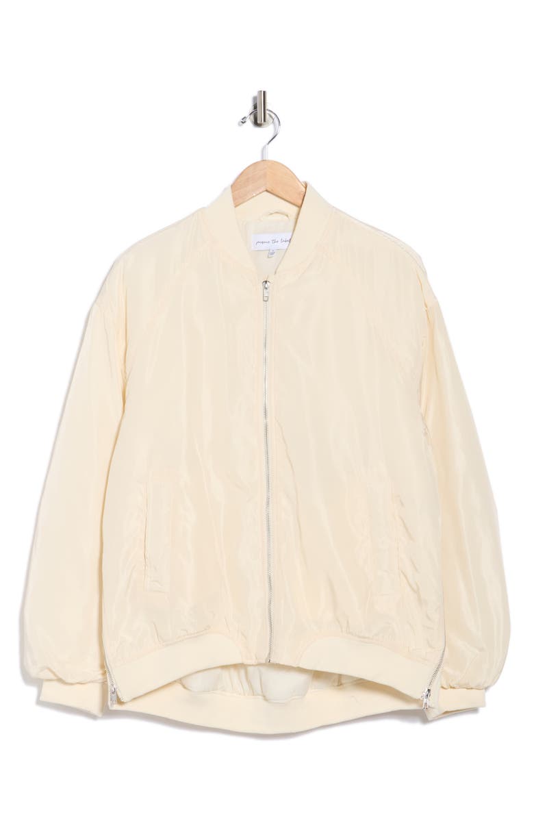 JACQUIE THE LABEL Lira Bomber Jacket, Alternate, color, Cream