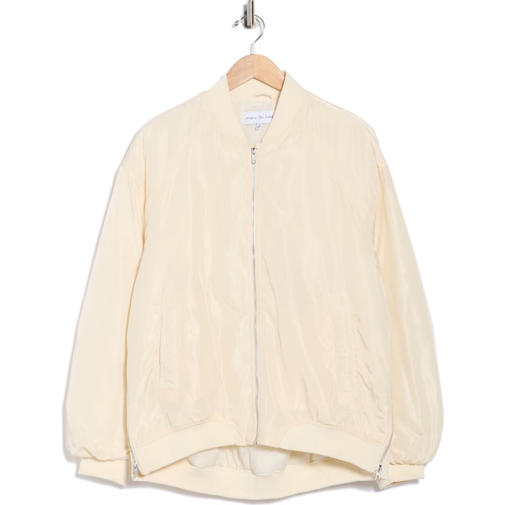 Jacquie The Label Lira Bomber Jacket In White