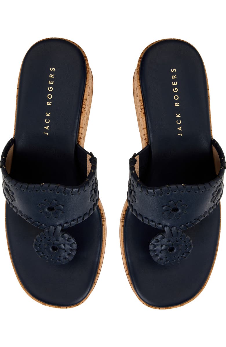 Jack Rogers Jacks High Wedge Sandal, Alternate, color, Midnite