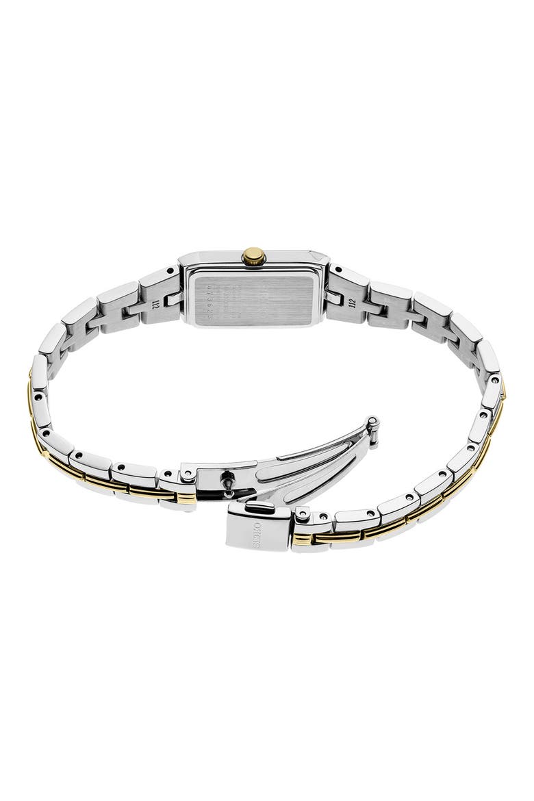 Essentials Tank Bracelet Watch, 15.5mm x 24.5mm, Alternate, color, TWO TONE
