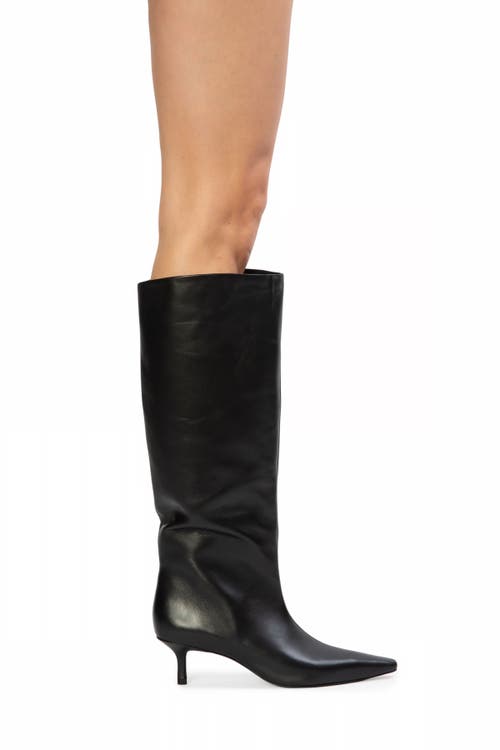 Black Suede Studio Sutton 50 Knee-high Boot In Black