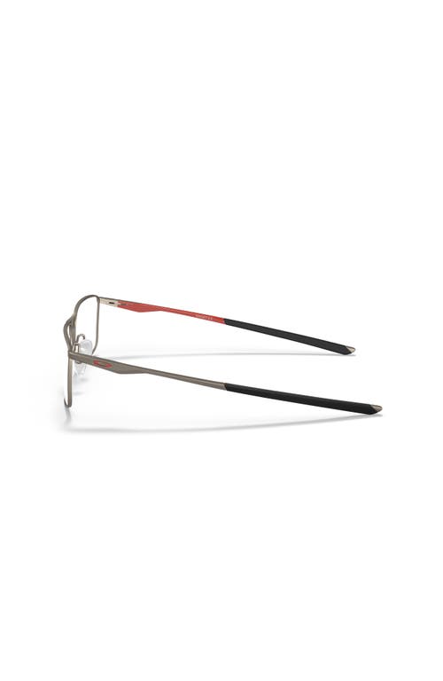 Oakley 55mm Rectangle Optical Glasses In Silver