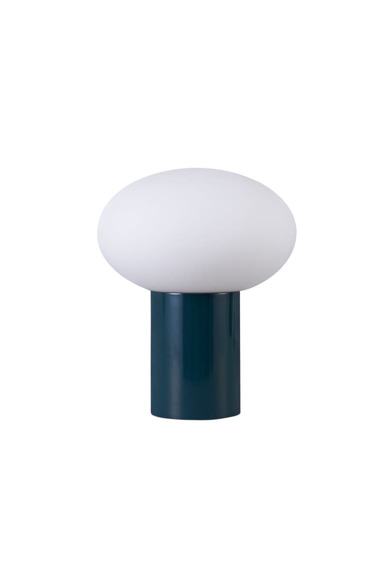 Ivy 9.5" Modern LED Table Lamp with Oval Frosted Glass Shade and Phone Charging USB-C Port, Main, color, Teal