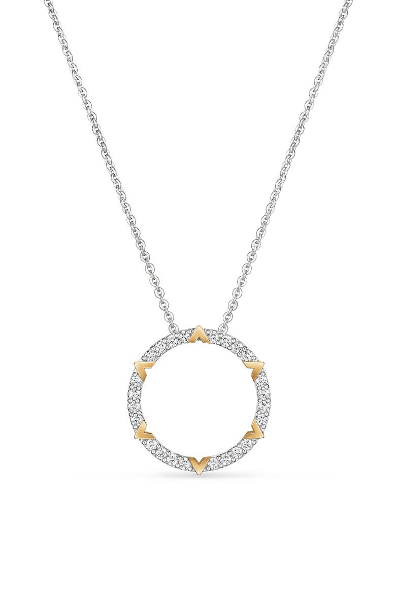 Copley 18k Gold Pav Diamond Pendant Necklace, Main, color, 18K WG/YG/DIAMOND