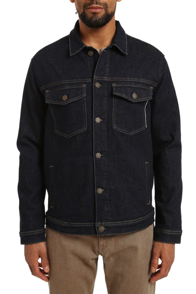 Loran Organic Cotton Blend Denim Jacket, Main, color, RINSE ORGANIC SELVEDGE