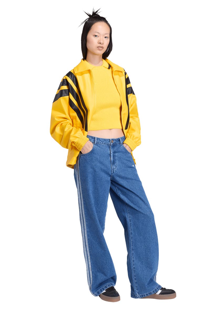 adidas Cali Short Sleeve Knit Top, Alternate, color, Medium Yellow