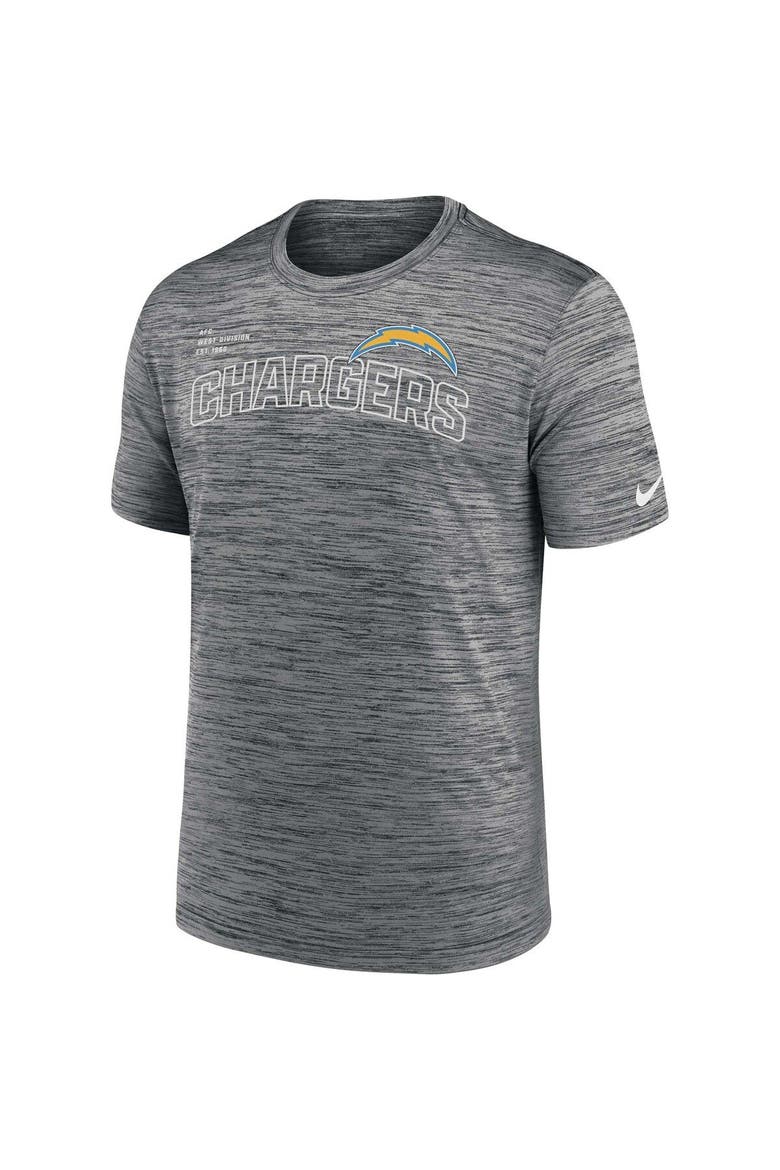 Men's Nike  Anthracite Los Angeles Chargers Velocity Arch Performance T-Shirt, Alternate, color, Anthracite