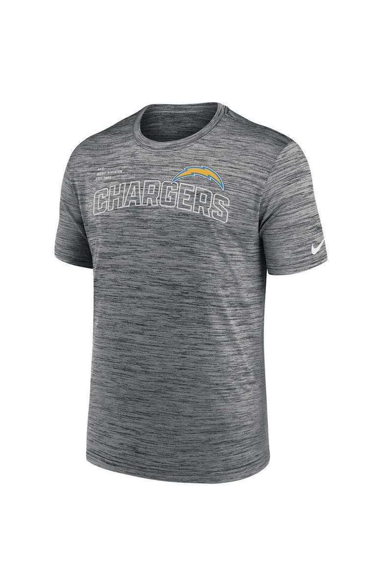 Nike Men's Nike  Anthracite Los Angeles Chargers Velocity Arch Performance T-Shirt, Alternate, color, Anthracite
