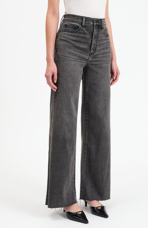 Daze Far Out Raw Hem High Waist Wide Leg Jeans In Milky Way