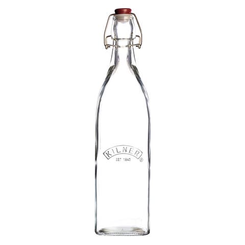 Square Swing Top Bottle, 34 Ounce
