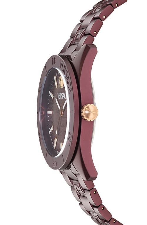 Versace Dome 42mm In Burgundy