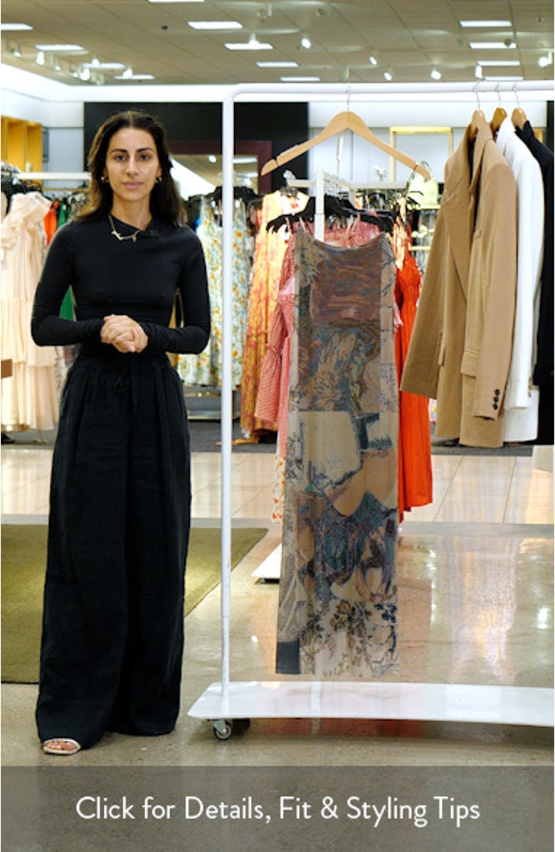 Miami Mixed Print Mesh Midi Dress, sales video thumbnail