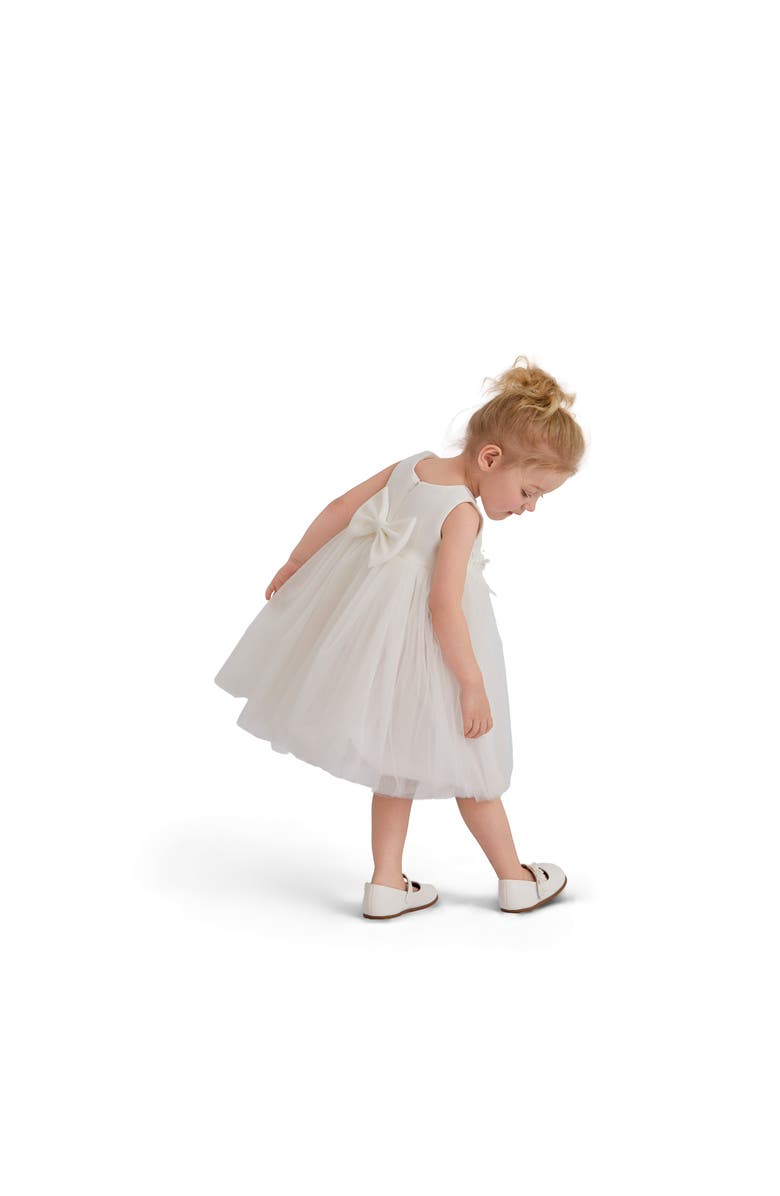 Tulleen Ribbon Bloom Gown, Alternate, color, White