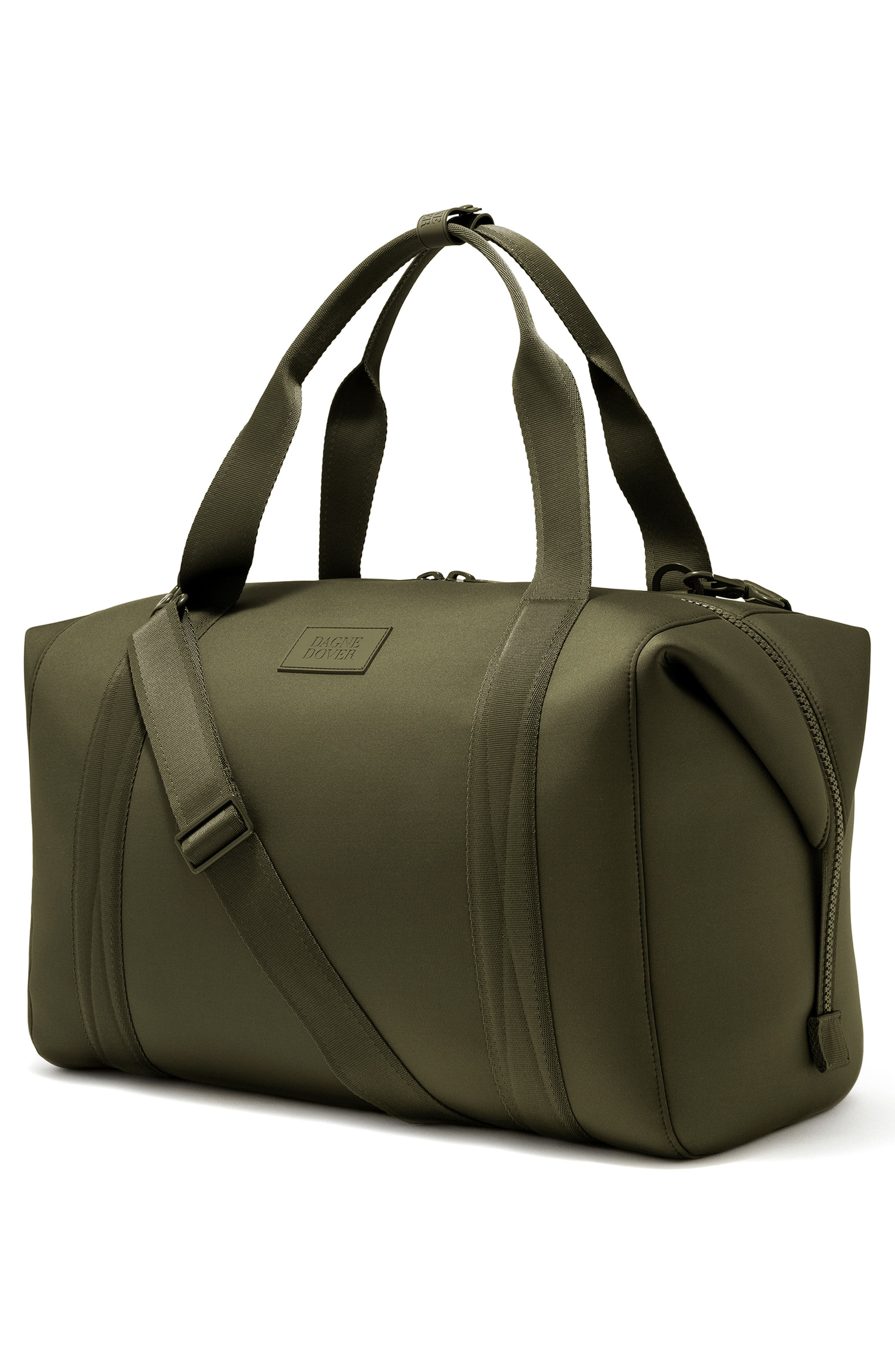 Dagne Dover Landon Extra Large Neoprene Carryall, Alternate, color, Dark Moss