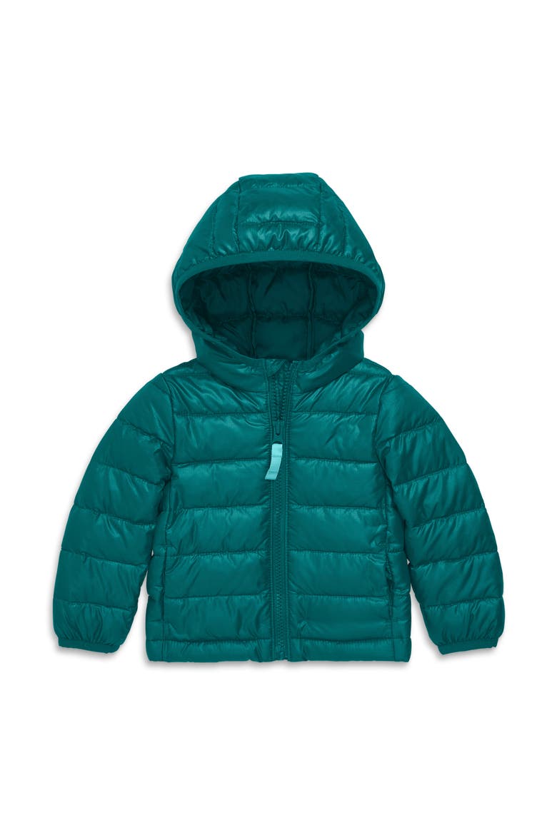 Baby Lightweight Puffer Jacket, Main, color, Spruce