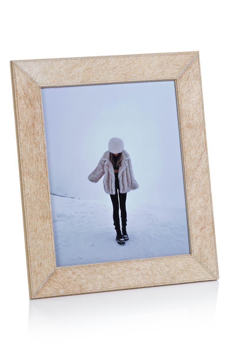 Zodax Rutbeek Genuine Calf Hair Photo Frame, Main, color, Tan