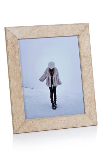 Zodax Rutbeek Genuine Calf Hair Photo Frame In Brown