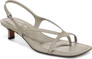 Vince Posie Leather Kitten Heel Slingback Sandal