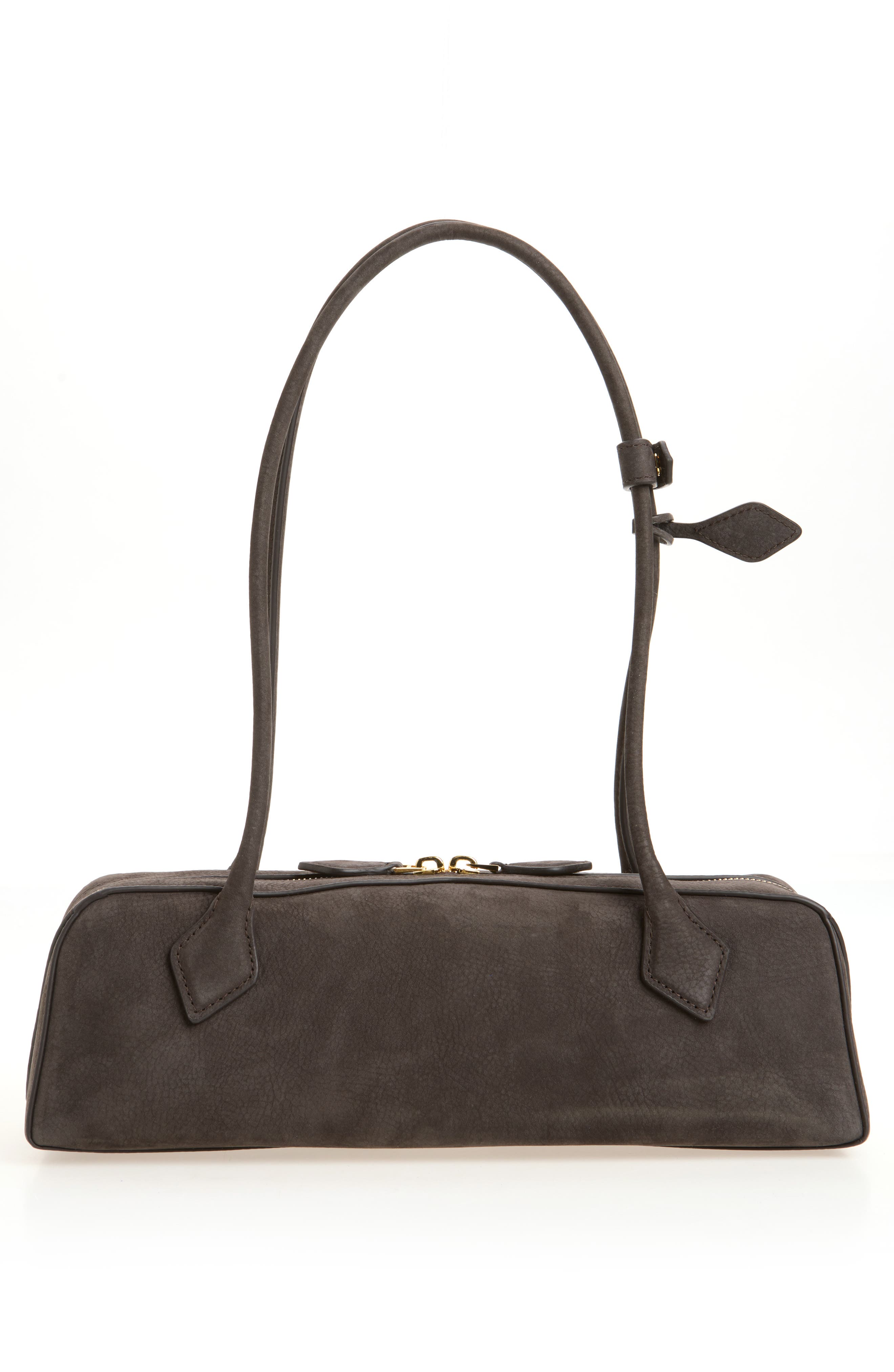 Medium Le Teckel Suede East/West Shouder Bag, Alternate, color, ANTHRACITE