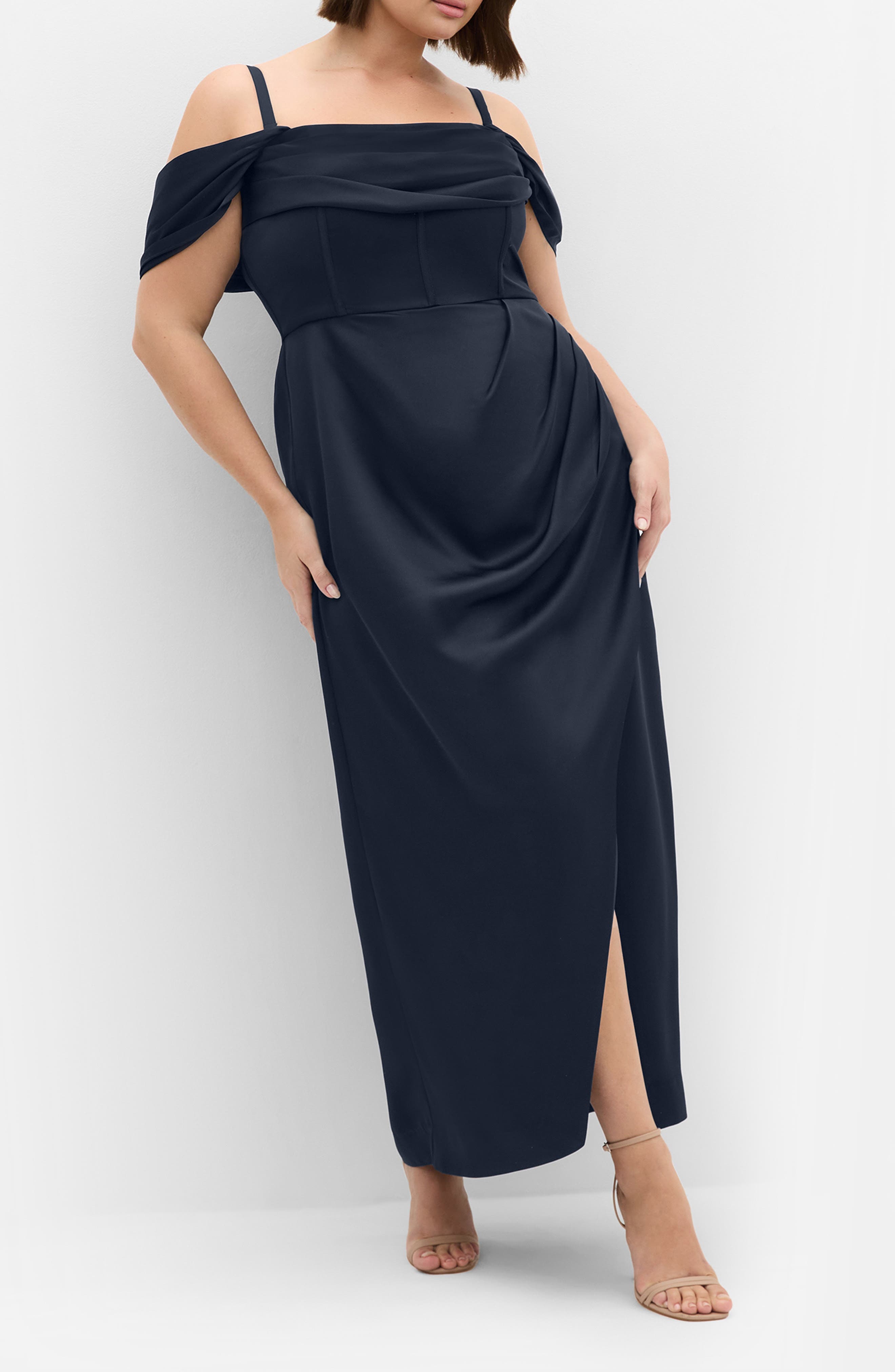 City Chic Forbidden Off the Shoulder Maxi Dress