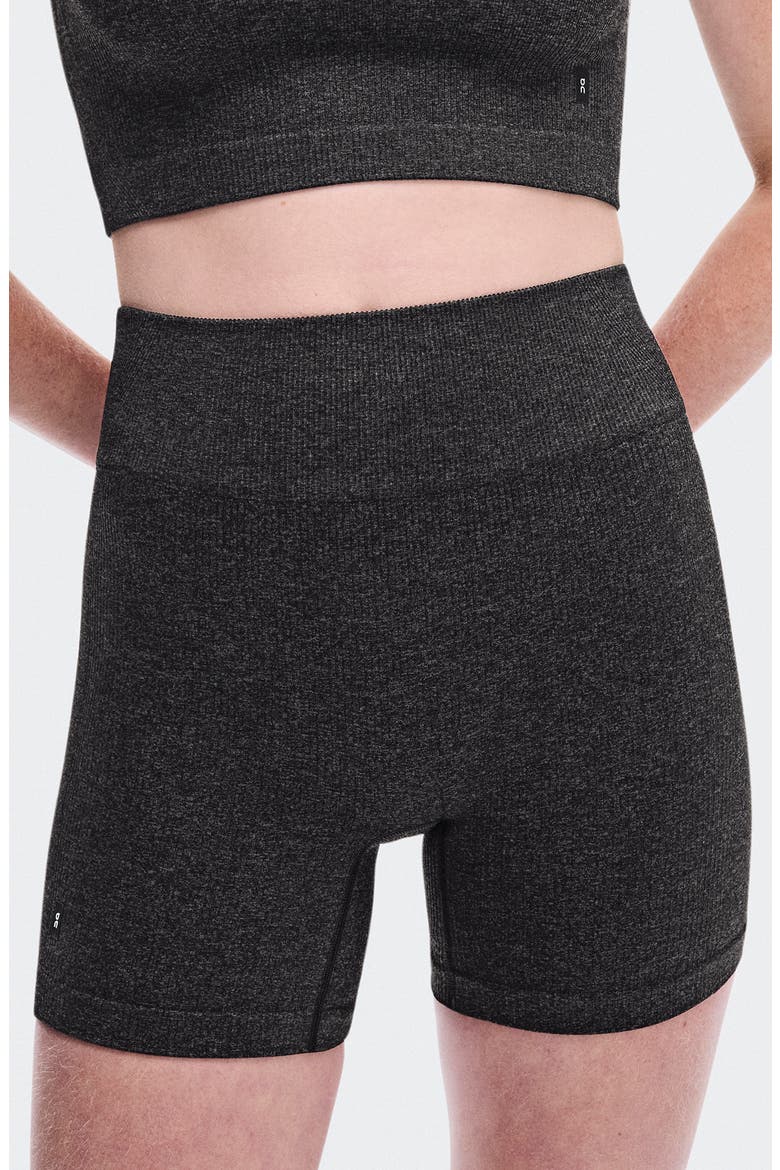 Studio Knit Bike Shorts, Main, color, EMBER HEATHER