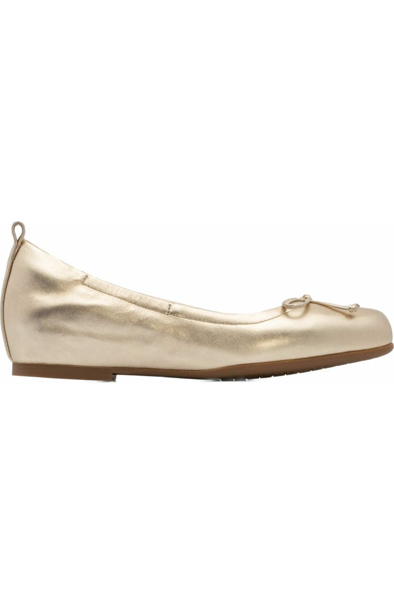 ABEO Cadence Bow Ballet Flat, Alternate, color, Light Gold - Regular